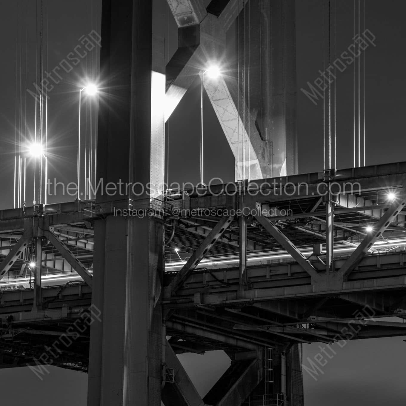 bay bridge traffic decks Black & White Wall Art