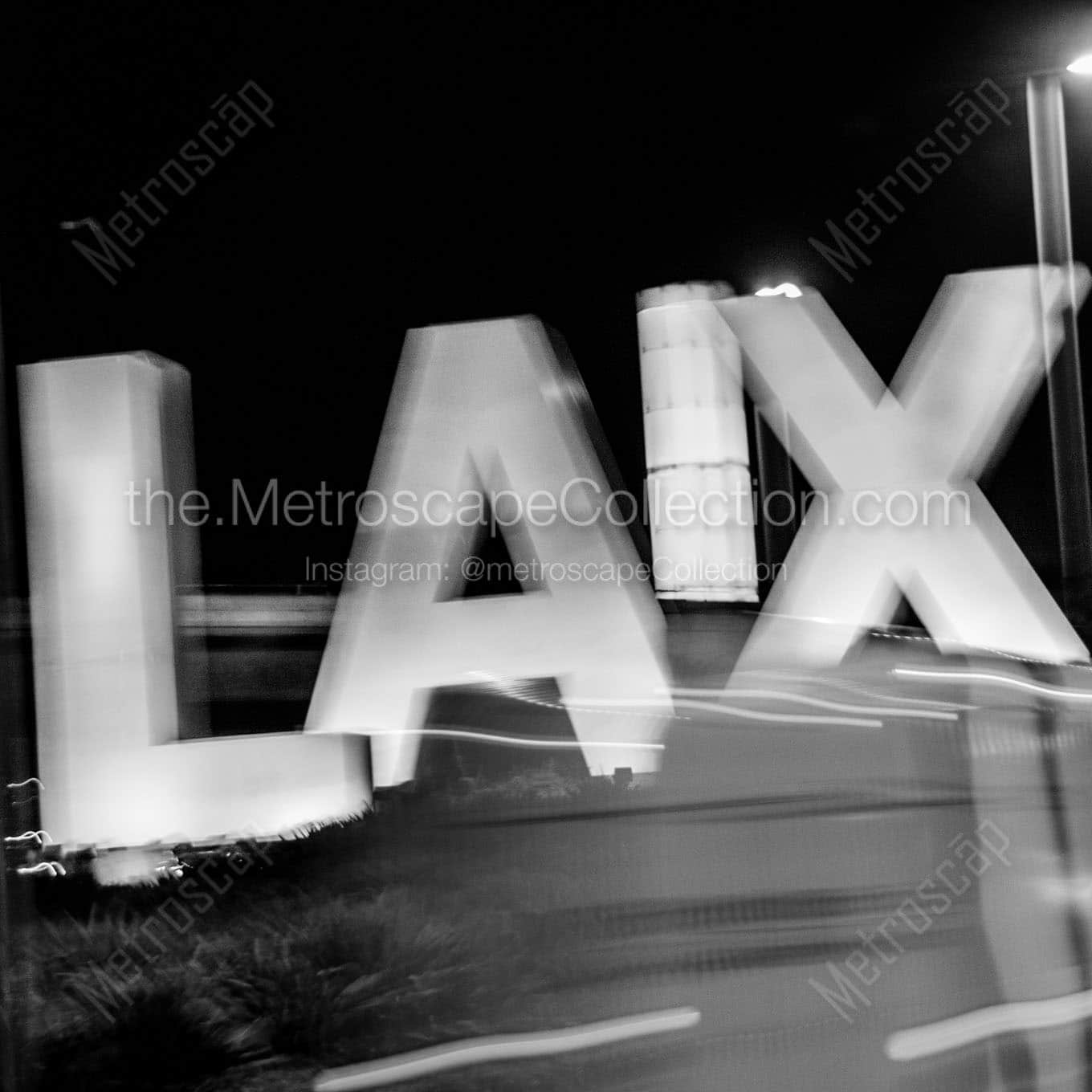 blurry lax sign Black & White Wall Art
