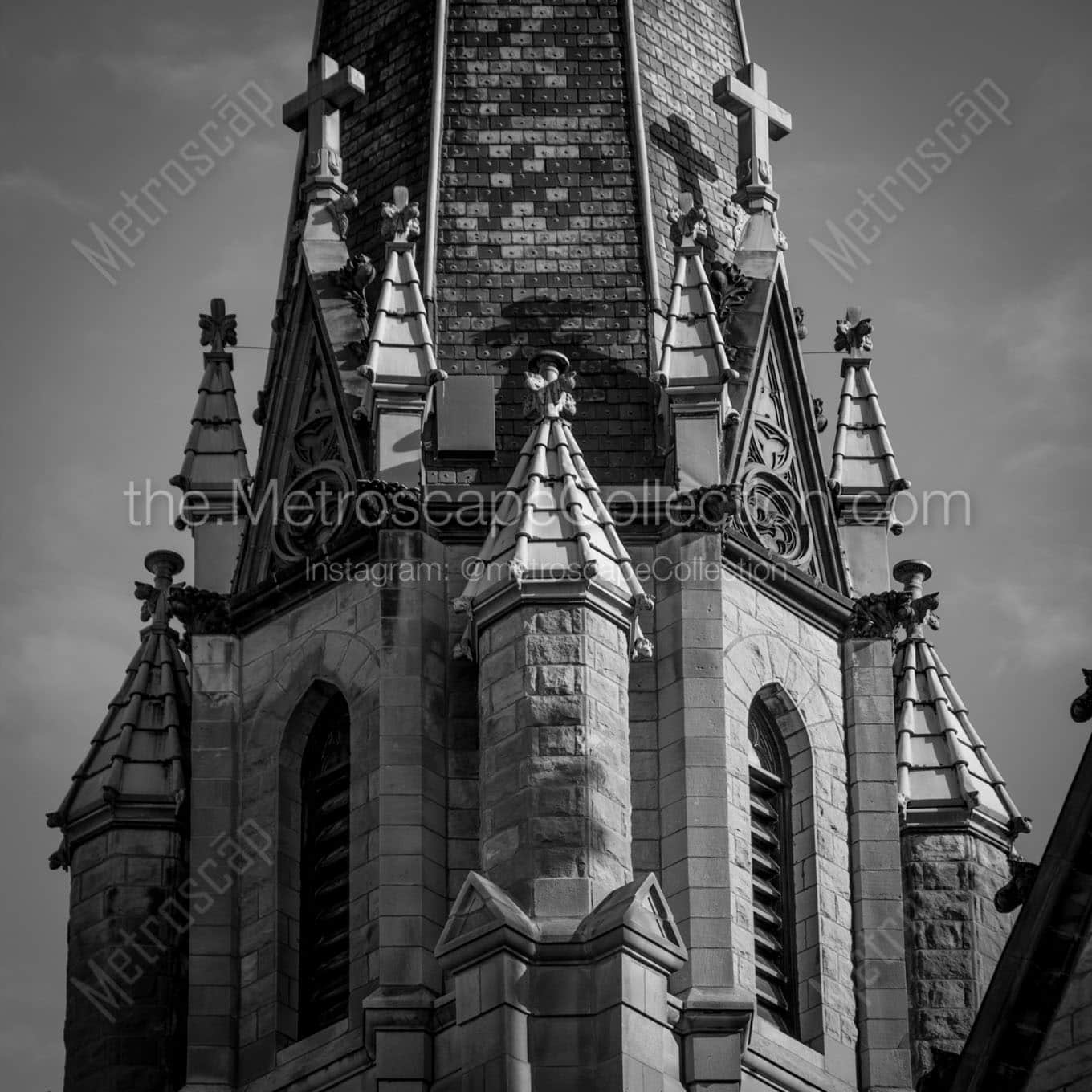 church of the gesu steeple Black & White Wall Art