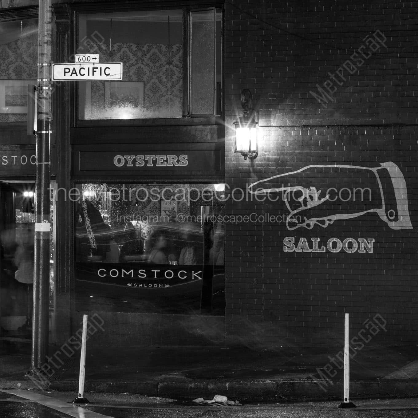 comstock saloon Black & White Wall Art