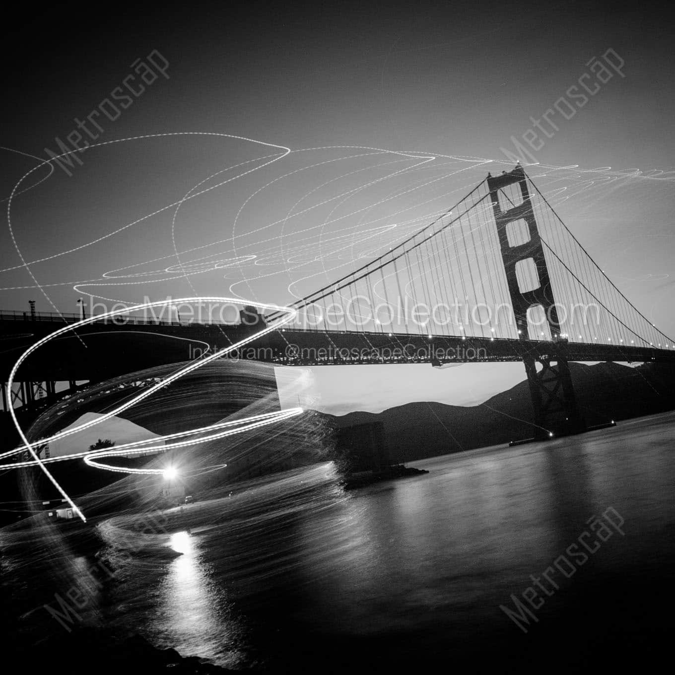 fort point and gg bridge Black & White Wall Art