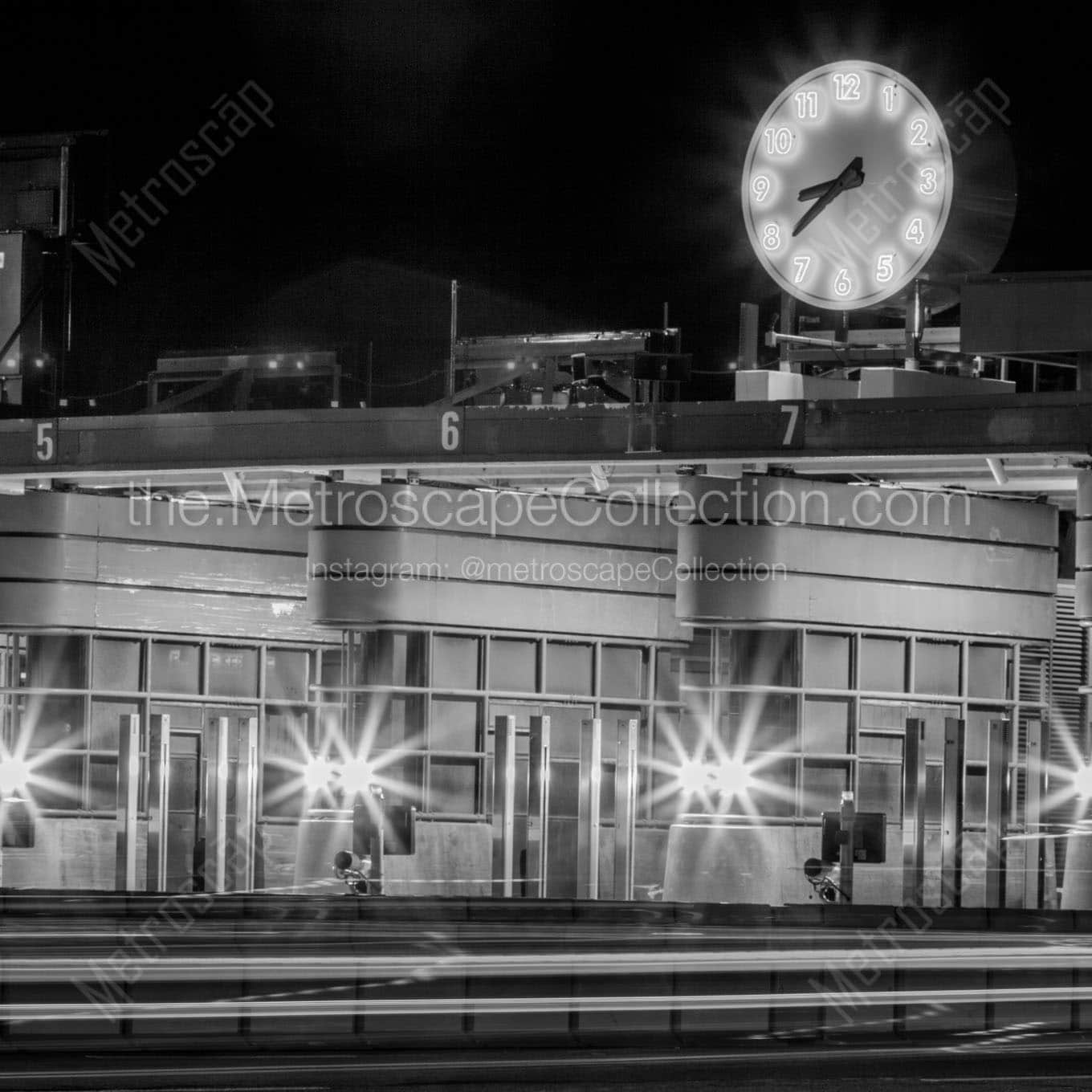 gg bridge toll booths Black & White Wall Art