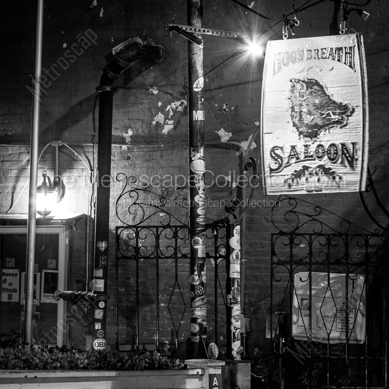 hogs breath saloon Black & White Wall Art