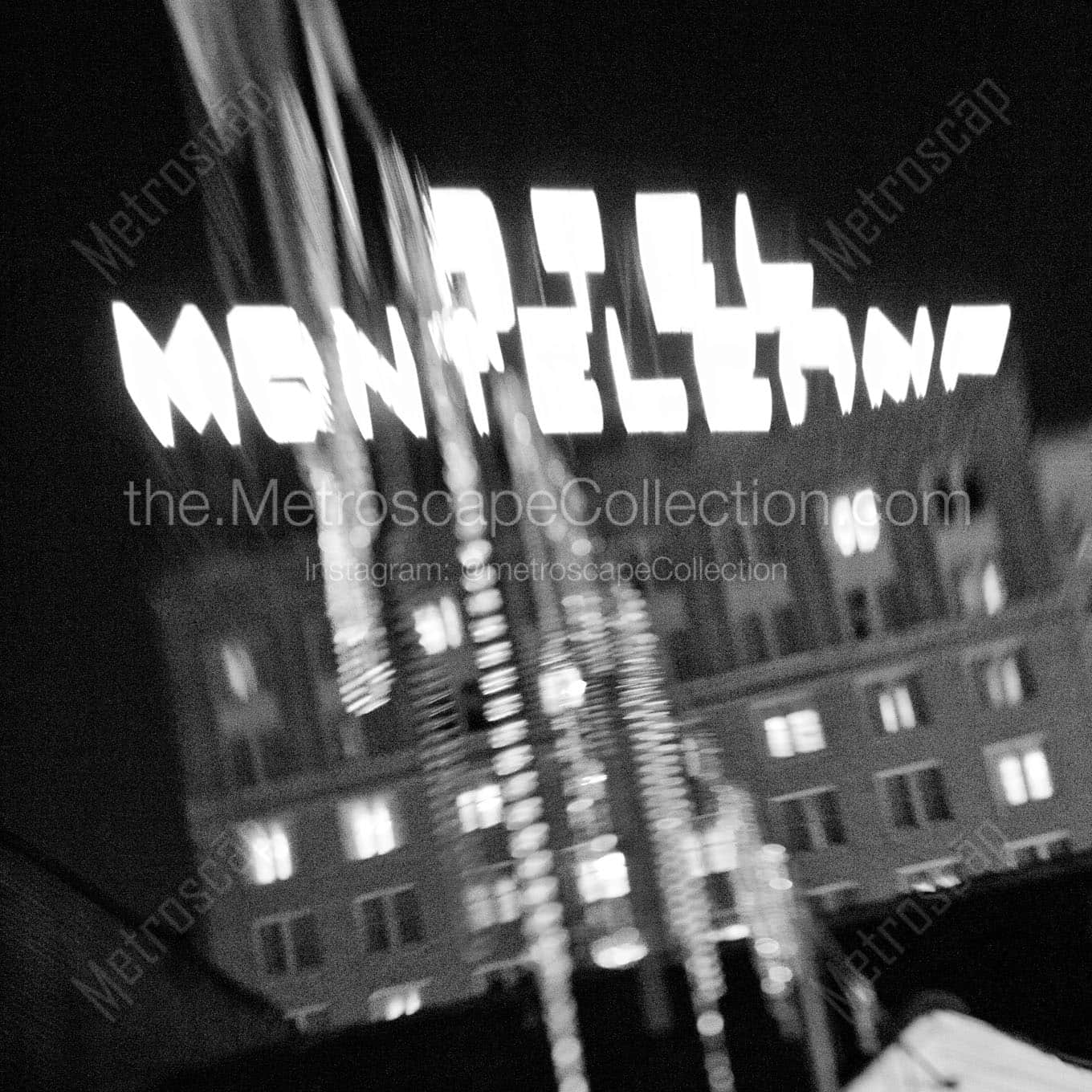 hotel monteleone sign Black & White Wall Art