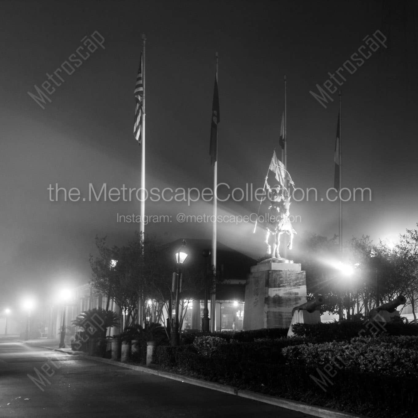 joan of arc french quarter Black & White Wall Art