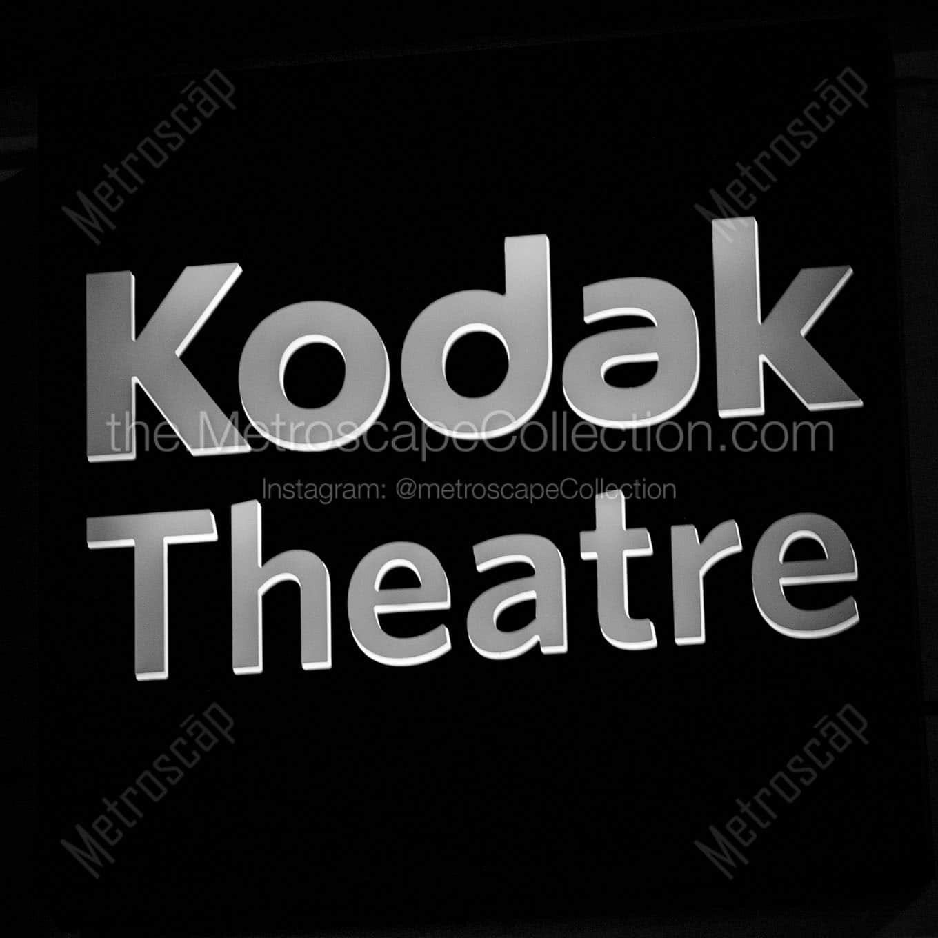 kodak theatre sign Black & White Wall Art