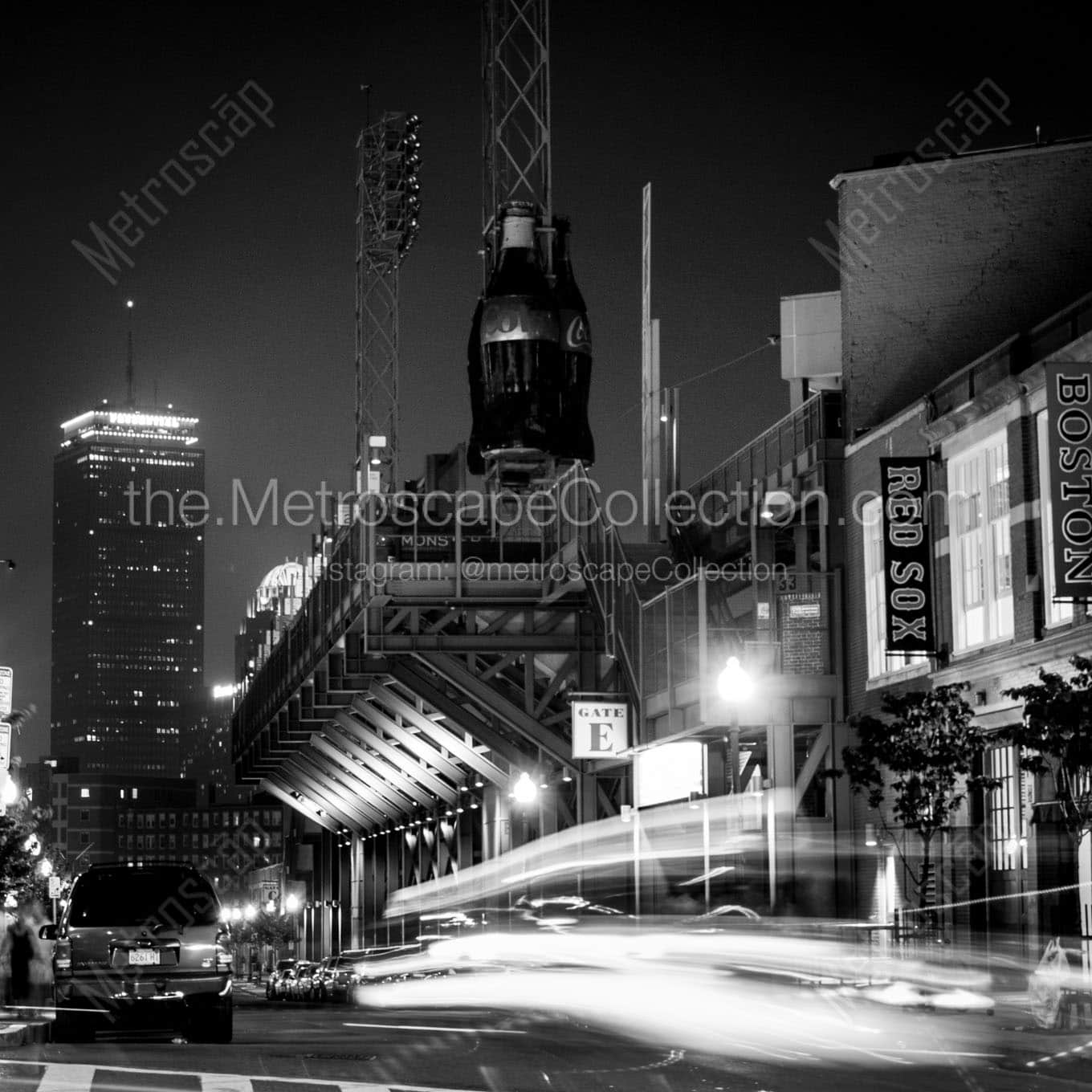 lansdowne and brookline fenway park Black & White Wall Art