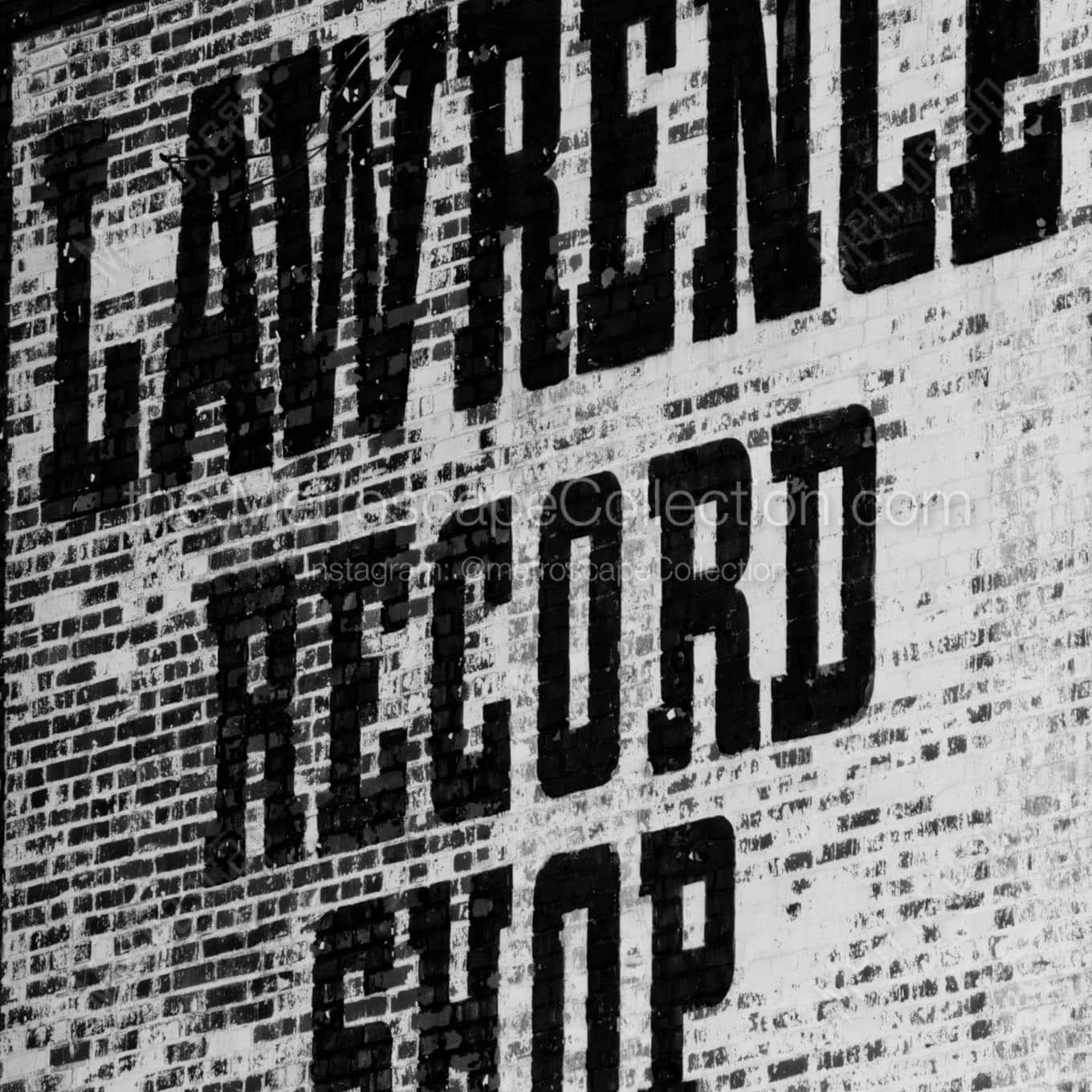 lawrence record shop Black & White Wall Art