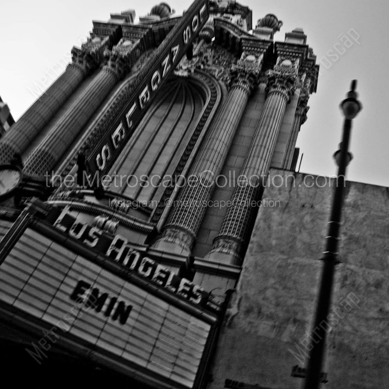 los angeles theater broadway Black & White Wall Art