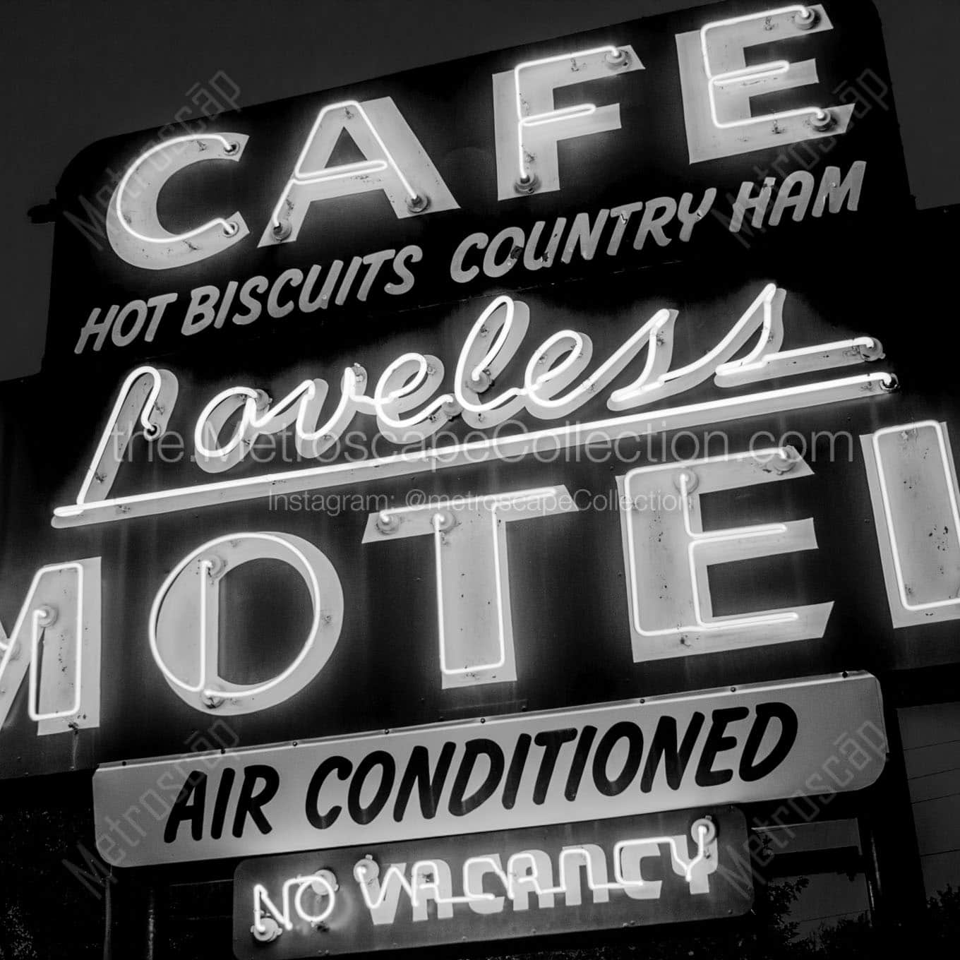 loveless cafe sign Black & White Wall Art