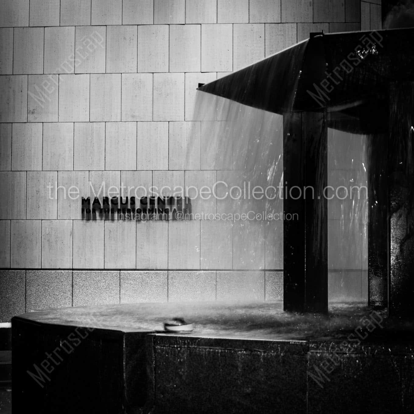 marcus center performing arts at night Black & White Wall Art