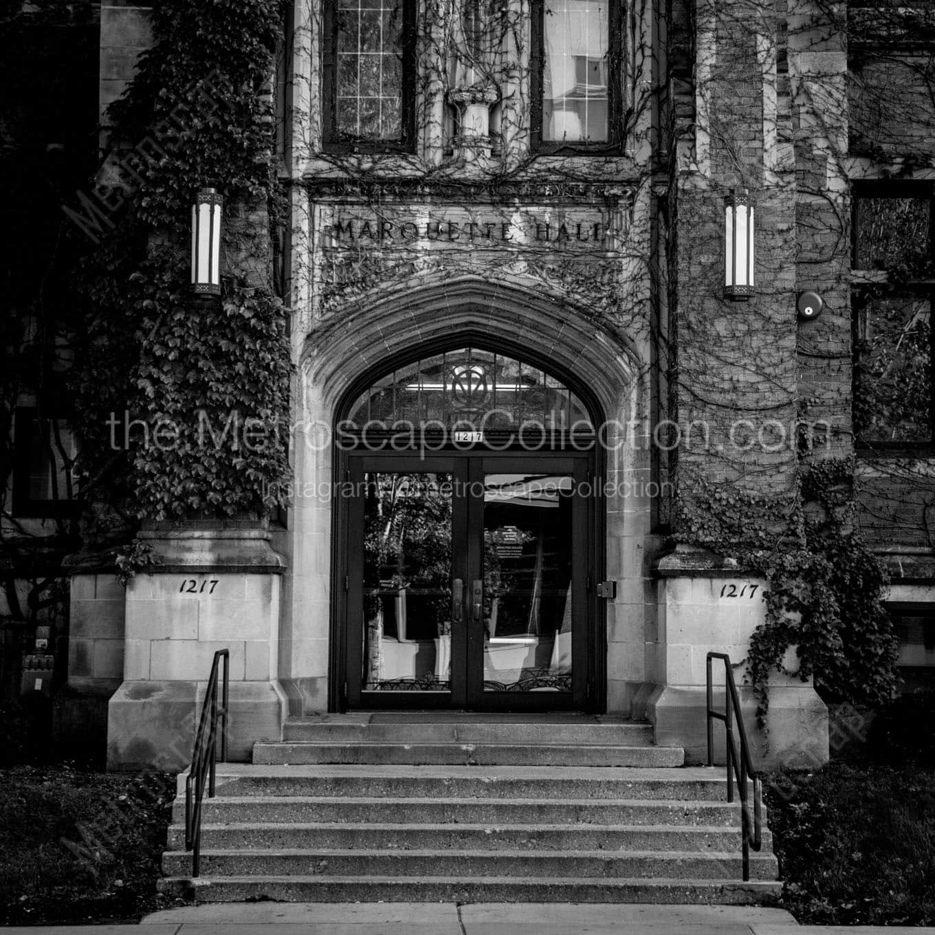 marquette hall 1217 wisconsin ave Black & White Wall Art