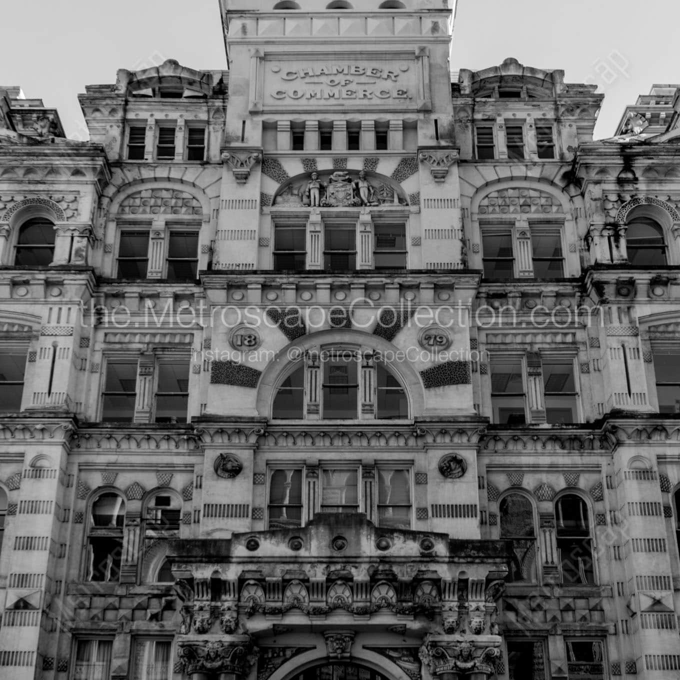 milwaukee chamber of commerce building Black & White Wall Art