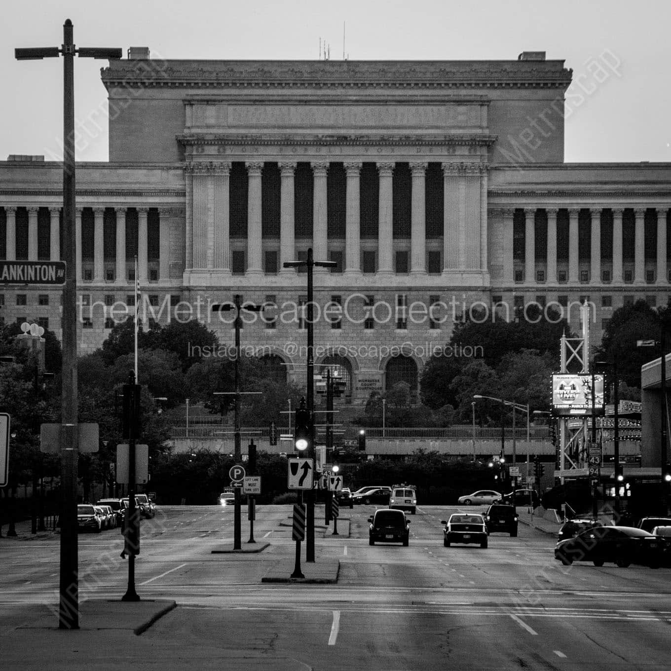 milwaukee county courthouse Black & White Wall Art