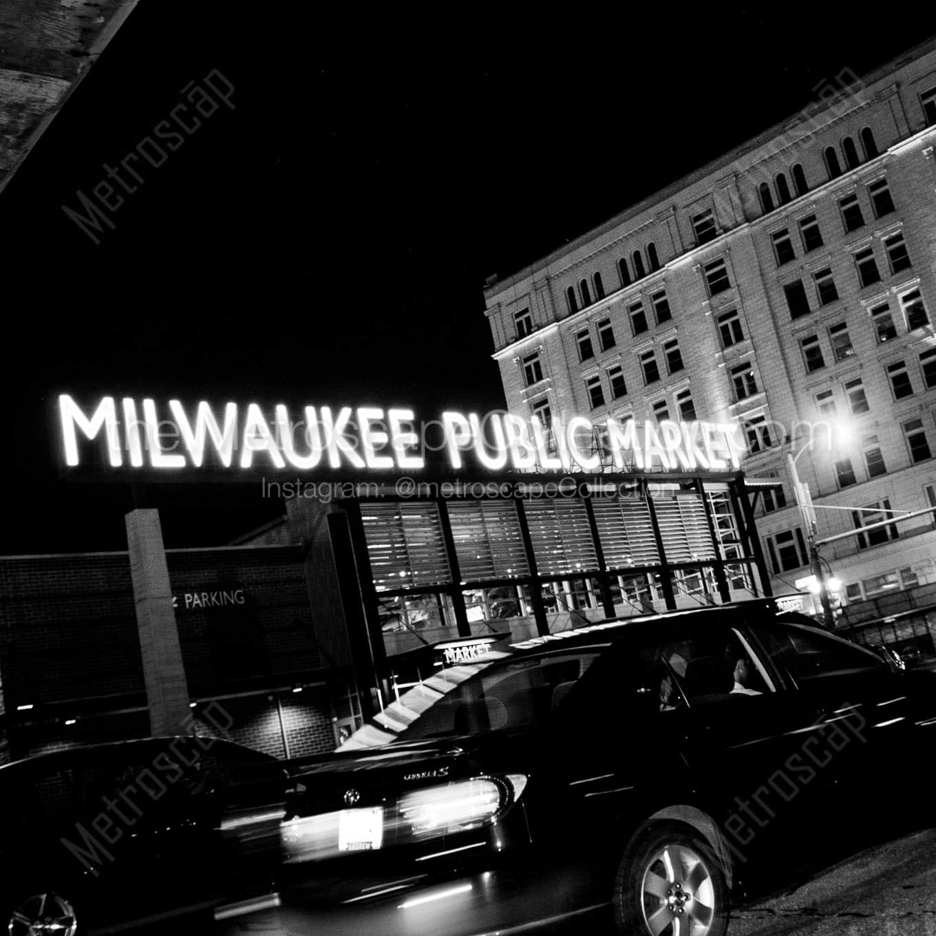 milwaukee public market Black & White Wall Art