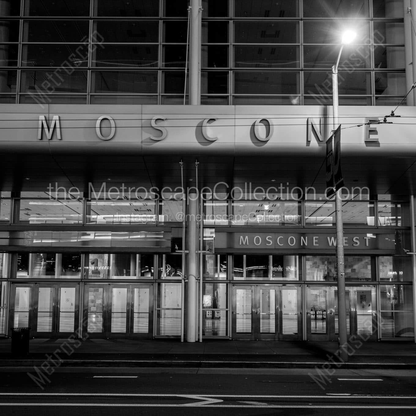 moscone center night Black & White Wall Art