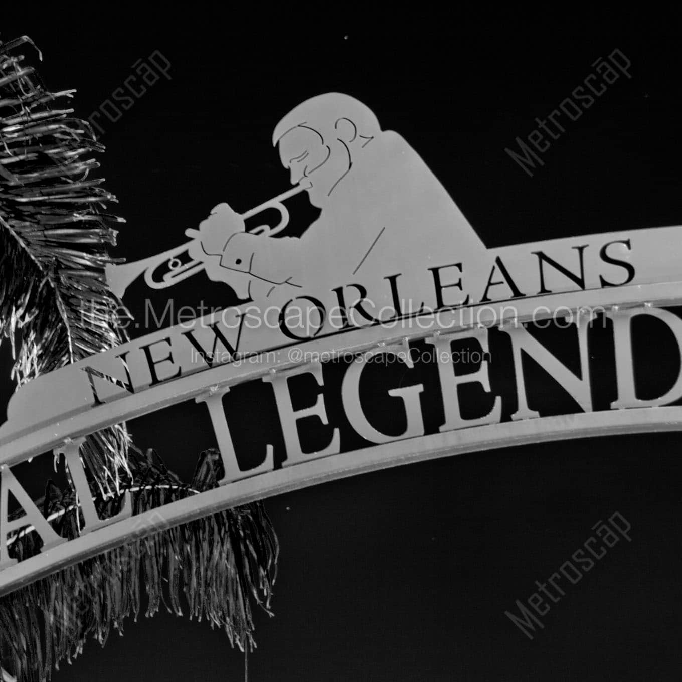 new orleans musical legends park Black & White Wall Art