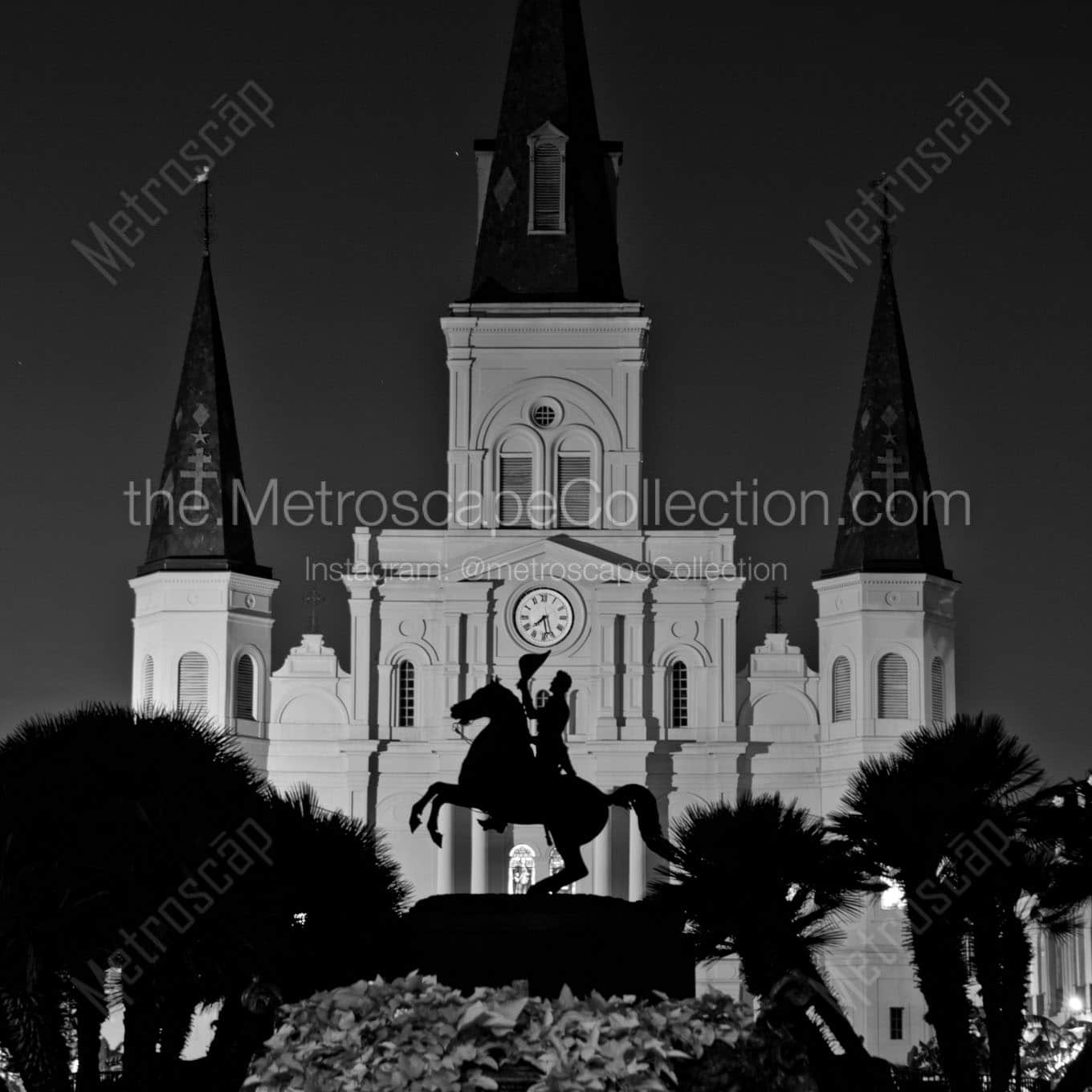 palace darmes at night Black & White Wall Art