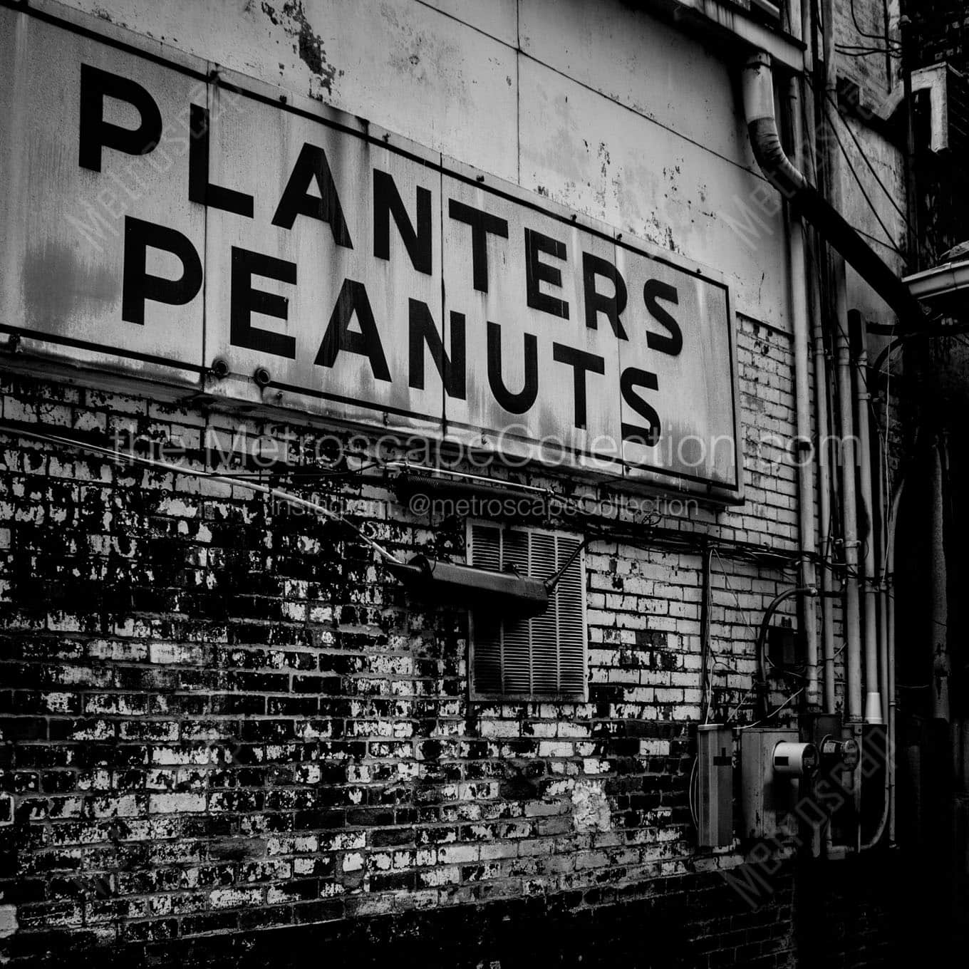 planters peanuts shop Black & White Wall Art