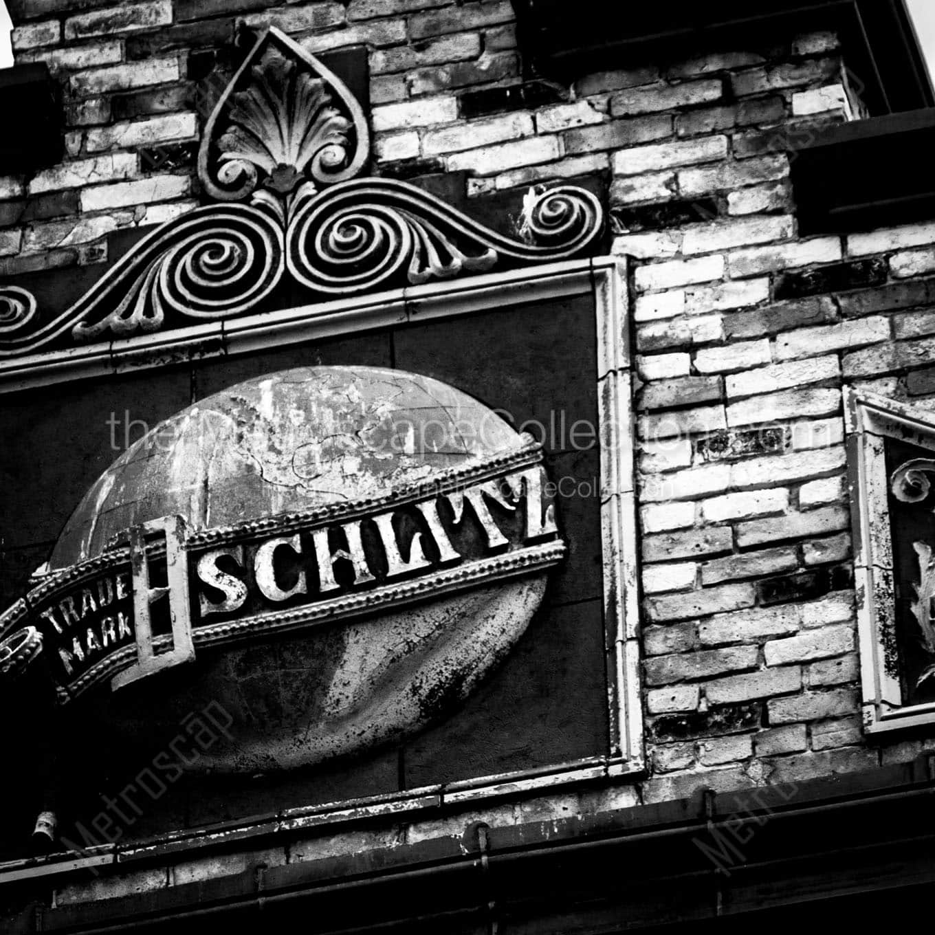 the schlitz brewery Black & White Wall Art