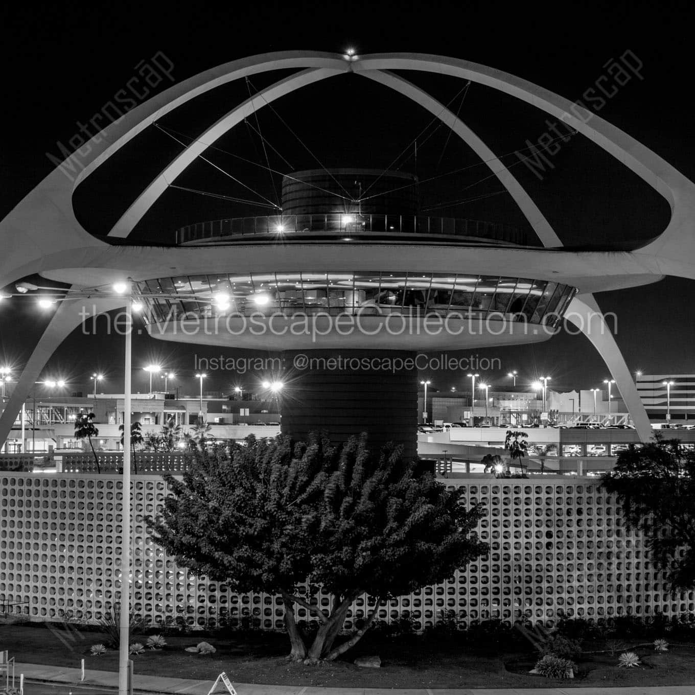 theme building lax Black & White Wall Art