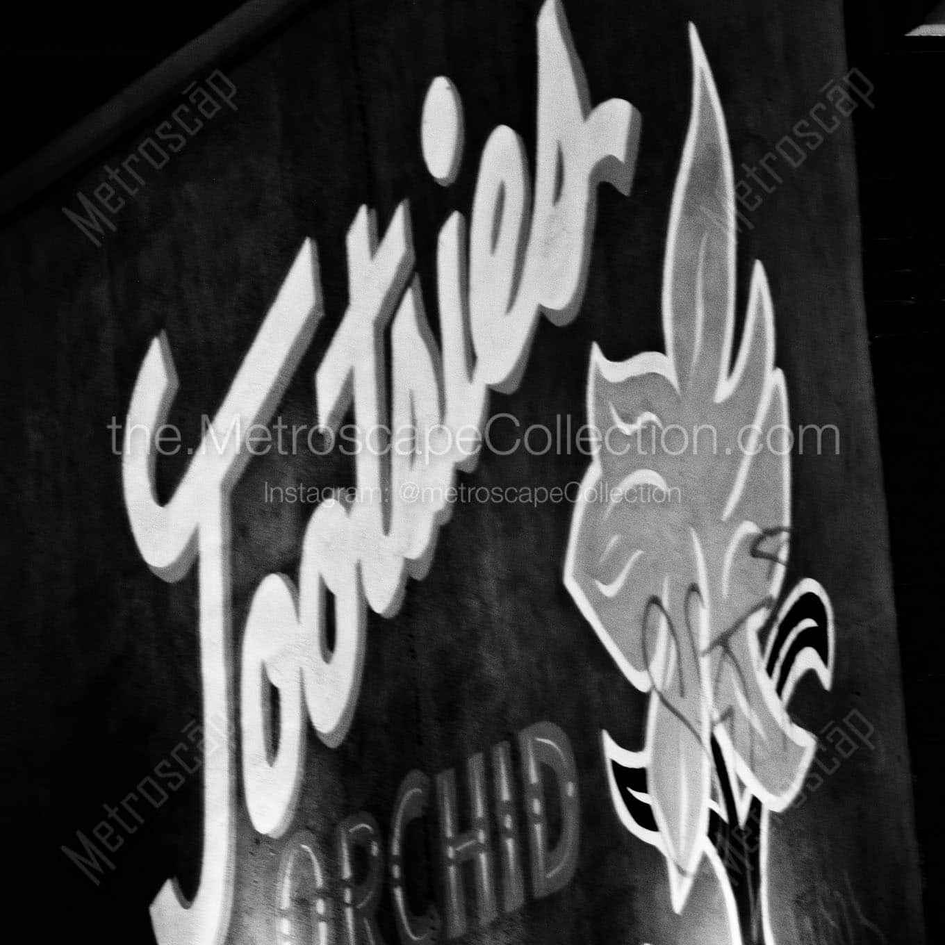 tootsies orchid lounge Black & White Wall Art