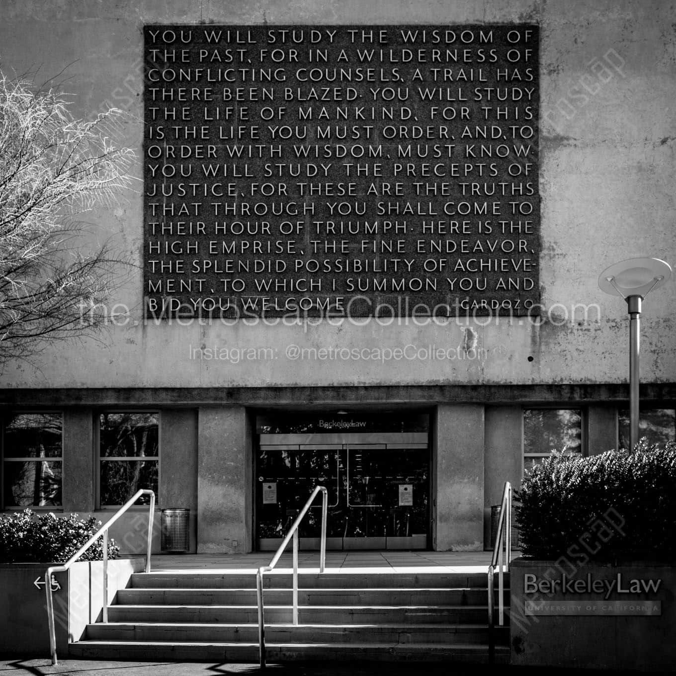 uc berkeley school of law library Black & White Wall Art