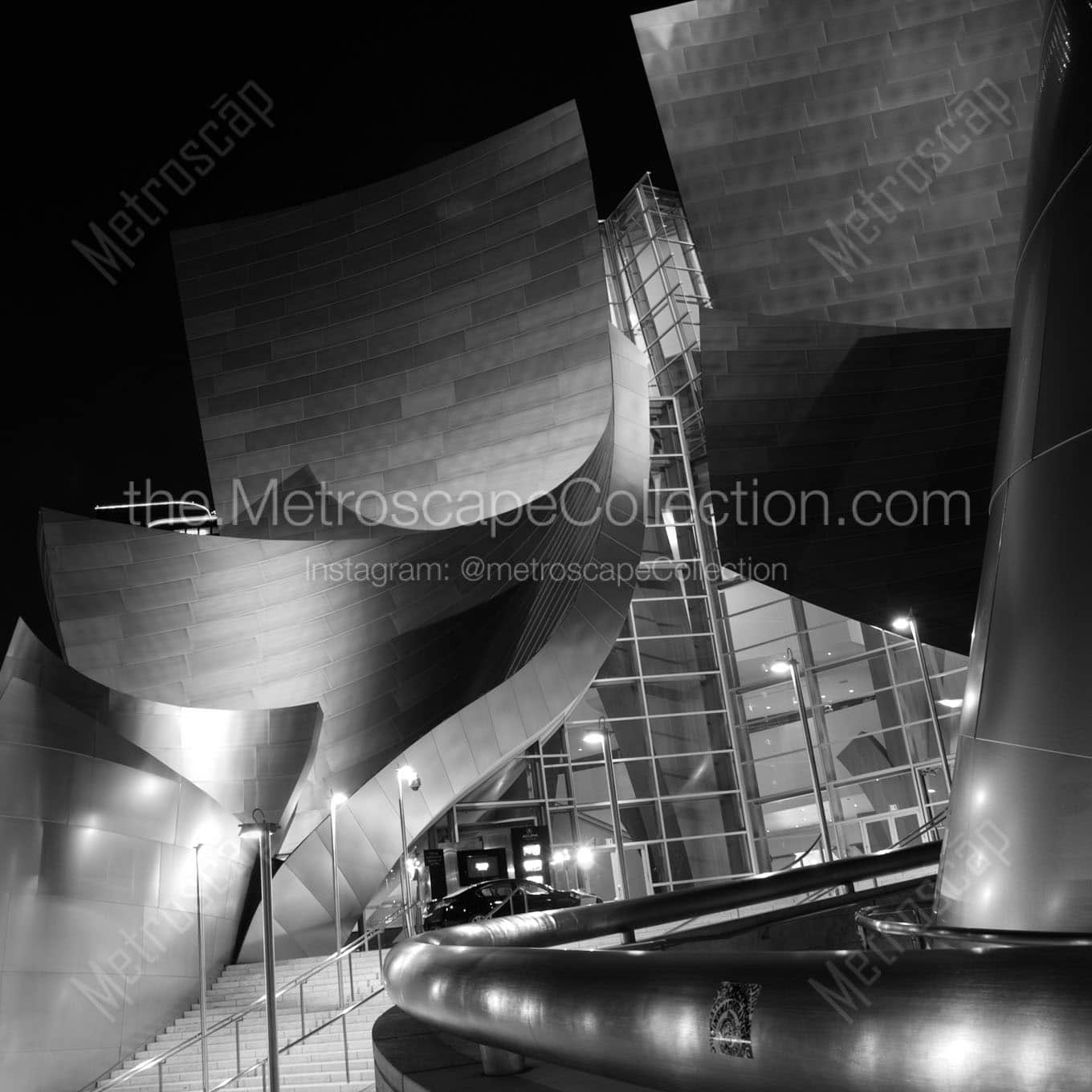 walt disney concert hall downtown la Black & White Wall Art