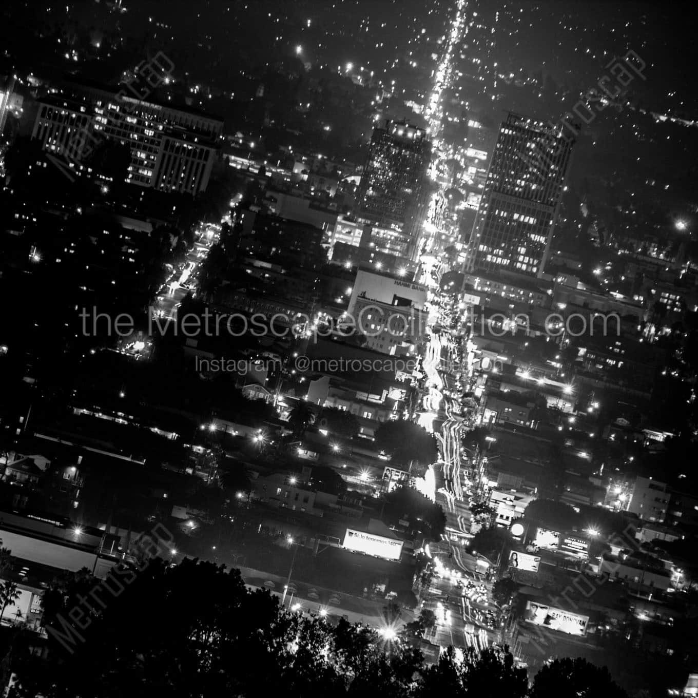 western avenue in los angeles Black & White Wall Art